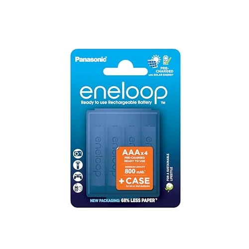 Offerta a tempo: eneloop - Batterie Ricaricabili AAA (Confezione da 4) - 800 mAh NiMH - 0.00% da 17.75 € a 17.75 €