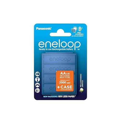 Offre limitée : eneloop - Piles Rechargeables AA (Lot de 4) - 2000 mAh NiMH - pré-chargées de 22.57 € à 22.57 € (0.00% de remise)