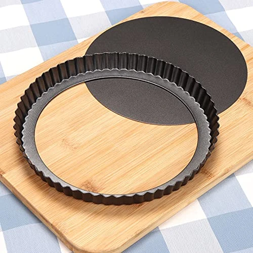 Oferta limitada: Sinnsally Molde para Quiche y Tarta con Base Extraíble,Molde para Tarta Base Desmontable Recubrimiento Antiadherente,Molde de Horno Rizado,Moldes Tartas Redondo (28cm) de 15.99 € a 15.99 € (ahorro 0.00%)