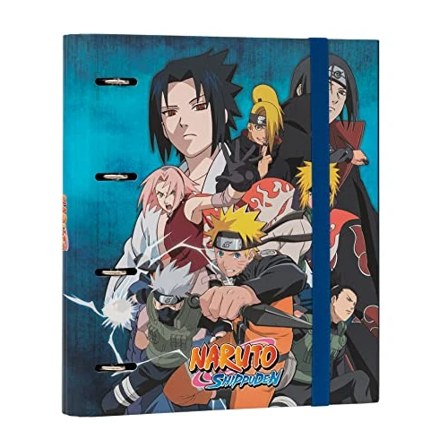 Offerta a tempo: Grupo Erik Raccoglitore ad Anelli A4 Naruto Shippuden - Raccoglitore a 4 Anelli con Elastico e Copertina Rigida in Cartone per la Scuola | Cancelleria Anime Gadget - 15% da 11.95 € a 10.19 €