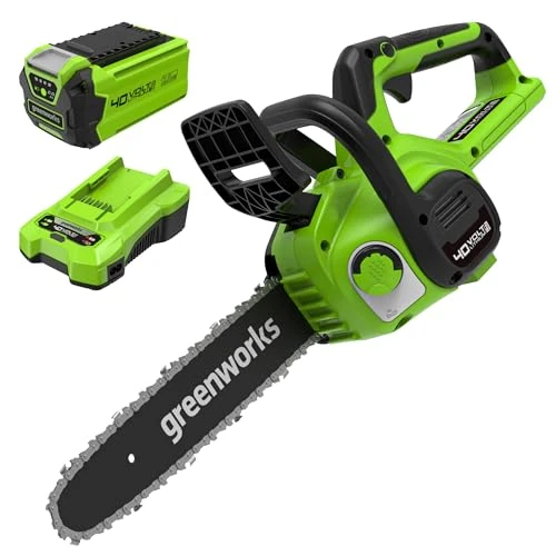 Oferta limitada: Greenworks G40CS30IIK2 Motosierra a Batería, Longitud de Barra de 30 cm, Velocidad de Cadena de 4,2 m/s, 2,6kg, Engrasador Automático, Batería de 40V 2Ah y Cargador, Garantía de 3 Años de 219.99 EUR a 184.79 EUR (ahorro 16%)