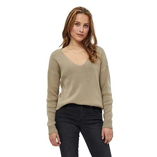 Desires Amabel Long Pullover para Mujer, Beige (0178M WINTER TWIG SAND MELANGE), S