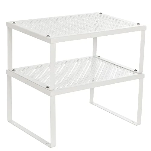Oferta limitada: SONGMICS Especiero, Estante para Especias, Organizador para Armarios, para Mostradores, Elevador de Estantes, Apilable, Ampliable, Juego de 2 Estantes Metálicos para Cocina, Blanco KCS01WT de 20.99 € a 20.99 € (ahorro 0.00%)