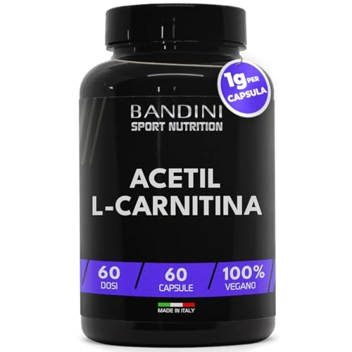 Begrenztes Angebot: Bandini® ACETYL L-CARNITINE, Premium Carnitin: Acetyl-L-Carnitin Hydrochlorid, stoffwechselanregend, Energie und erhöhte Ausdauer, vegan, 60 Kapseln, 1 Kapsel pro Tag für 2 Monate Versorgung von 16.88 EUR auf 14.35 EUR (Rabatt 15%)