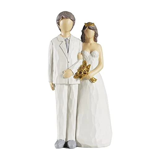 Taxually Paar Figur, Handbemalt, Romantisches Paar, Hochzeitspaarfiguren, Paargeschenke für Sie und Ihn, Valentinstagsgeschenke, Hochzeitsgeschenke für Sie, Braut- und Bräutigamfiguren