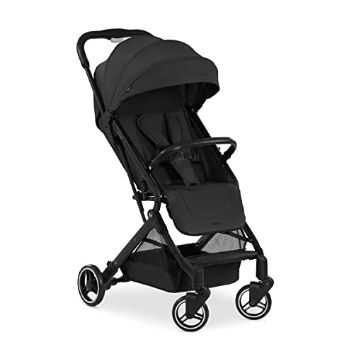 hauck Travel N Care Compact Pushchair - Lightweight and Foldable with One Hand, from Birth to 22kg, Reclining Backrest, Suspension, UPF 50+ Protection, Basket 3kg – Black