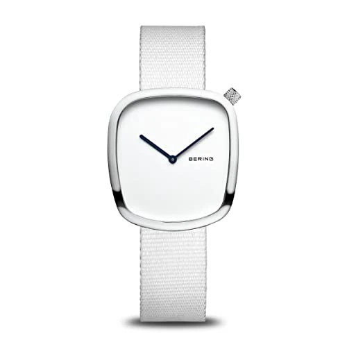 Offerta a tempo: BERING 18034-007 Orologio da polso da donna al quarzo, cassa in acciaio inossidabile color argento da 30 mm e quadrante bianco, cinturino Nato, vetro zaffiro, 3 ATM - 65% da 189.00 € a 66.39 €