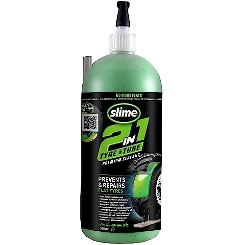 Zeitlich begrenztes Angebot: Slime 10194-51 2-in-1-Dichtmittel für Reifen- und Schlauchpannen, Premium, Prävention und Reparatur, geeignet für alle „Off-Highway“-Reifen und -Schläuche, ungiftig, umweltfreundlich 910ml (32oz) von 24.90 € auf 18.42 € (26% R