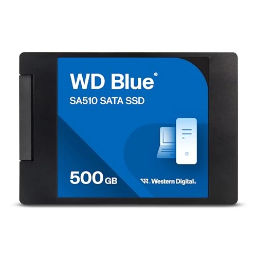 Offerta a tempo: WD Blue SA510, 500 GB, 2.5" SATA SSD, fino a 560 MB/s, Include Acronis True Image per Western Digital, clonazione e migrazione del disco, backup completo e ripristino rapido, protezione da ransomware - 35% da 169.99 € a 111.00 €