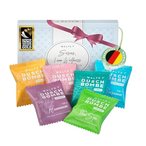 Tijdelijke aanbieding: WALTZ 7 Originele Douche Bommen, 6 Stuks met 6 Geuren, Kwaliteit uit Europa, Essentiële Oliën Douche Tabs, Klein Geschenk Vrouwen, Mannen, Wellness-Set voor Ontspanning van 19.99 EUR naar 19.99 EUR (korting 0%)