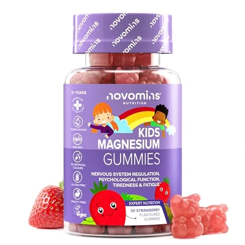 Oferta limitada: Gominolas de Magnesio para Niños - 546 mg de Citrato de Magnesio que Proporcionan 60 mg de Magnesium - Suplemento Vegano y Sin Gluten - 30 Gominolas - 1 Mes de Suministro - Sabor Fresa - Novomins de 9.99 EUR a 9.99 EUR (ahorro 0%)