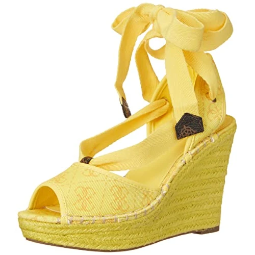 Zeitlich begrenztes Angebot: GUESS Damen-Keilsandalen Halona, gelb, 39 EU von 78.69 € auf 78.69 € (0.00% Rabatt)