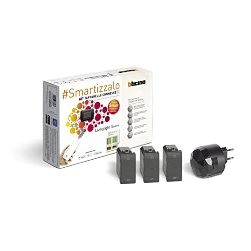 Zeitlich begrenztes Angebot: BTicino Livinglight Smart SL3602KIT, zum Anheben/Absenken von Rollläden mit App oder Sprachassistenten, 1 Gateway Plug-in Schwarz S36GWGC und 3 Bedienelemente Anthrazit L4027C von 273.06 € auf 273.06 € (0.00% Rabatt)