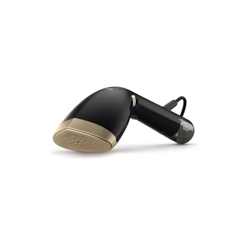 Tijdelijke aanbieding: Philips 7000-Serie Handstomer - 1500W, 28g/min Continue Stoom. Optimale Temperatuur. Metalen Stoomplaat, 100 ml + 200 ml Afneembare Tank. Incl. Handschoen/StyleMat, Zwart (STH7060/80) van 100.00 EUR naar 75.00 EUR (korting 25%)