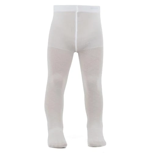 AQUILONE 0-14 Collant Tesoro, Collant Transparent pour Nouveau-né, Fantasie Florale, Collant de Cérémonie - Made in Italy (12-18, Blanc)