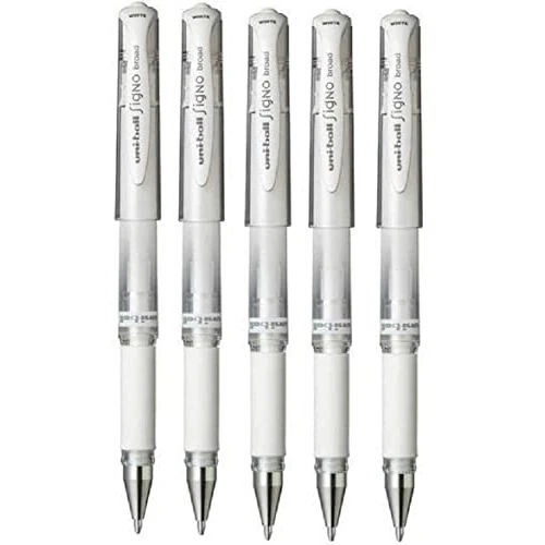 Offerta a tempo: uni-ball Penna a impatto gel a punta larga, bianco, confezione da 5 - 22% da 12.86 € a 10.09 €