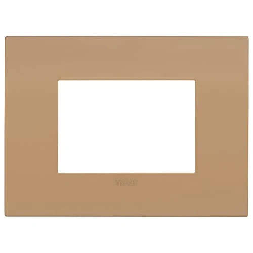 Vimar 19953.33 Placca Arké fit 3 moduli, metallo, terra di siena
