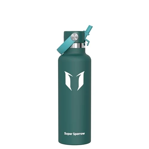 Sparrow Insulated Water Bottle 750ml - FlipFlow Metal Water Bottles with Straw Lid - BPA Free - Leakproof Stainless Steel Flask for Sport, Gym, Office, Outdoor, Travel