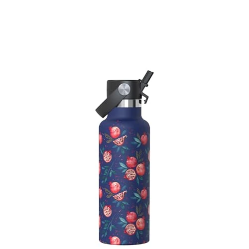 Super Sparrow Gourde Isotherme 500ml - Bouteille Isotherme avec Paille - sans BPA - Gourdes Enfant INOX Bouche Standard pour Sport, Voyages, L'école, Bureau, Maison