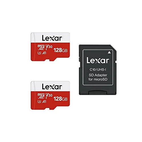 Limited-time offer: Lexar Micro SD 128GB, Micro SD Card up to 100MB/sec(R), MicroSDXC Memory Card with SD Adapter, A1, U3, C10, V30, Micro SD Card Pack of 2 from 15.78 £ to 15.78 £ (save 0.0%)