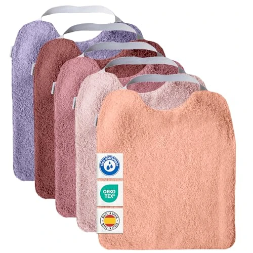 Oferta limitada: MIMUSELINA Baberos Bebe Impermeables Reutilizables | Babero Bebe Recien Facil de Poner | Babero con Certificación OEKO-TEX y Sin BPA | Hecho en Espana | Pack de 5 Baberos de Rizo Lavanda de 29.99 € a 28.99 € (ahorro 3%)