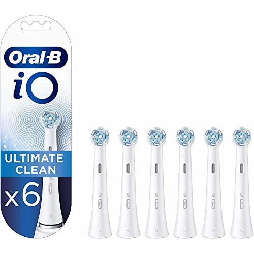 Offerta a tempo: Oral-B iO Ultimate Clean Testine Spazzolino Elettrico, Confezione da 6 Testine di Ricambio Bianche — 27% da 59,99 € a 44,08 €