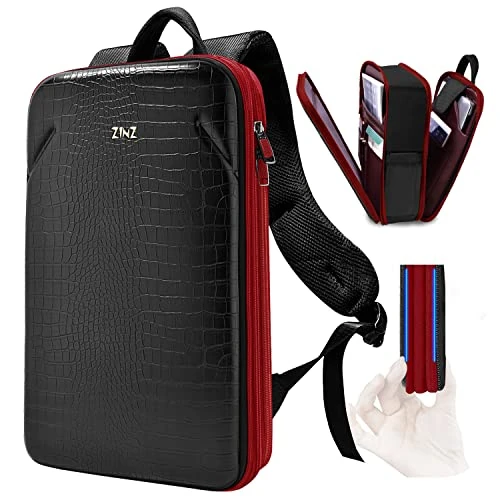Offre limitée : Sacs à Dos Ordinateur Portable 15,6 Pouces avec Capacité Variable et Port de Charge USB, Antivol, Imperméable pour affaires, Voyage, Coque One-pices Jamais Déformation -Noir rouge de 62.99 € à 62.99 € (0.00% de remise)