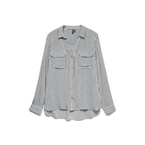 Tijdelijke aanbieding: Vero Moda Damesblouse 10275283, Snow White-India Ink, XS van 24.00 € naar 24.00 € (0.00% korting)