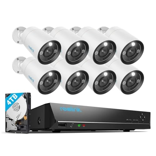 Limited offer: Reolink 4K+ PoE CCTV Camera System, 8pcs 12MP H.265 Bullet Security Cameras Outdoor, Person/Vehicle Detection, Two-Way Talk, Spotlights, 16CH NVR with 4TB HDD for 24/7 Recording, RLK16-1200B8-A from 1399.99 EUR to 1399.99 EUR (save 0%)