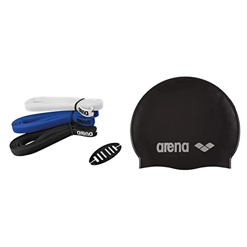 Oferta limitada: ARENA Recambio Gomas Cobra Series Silicone Strap Accesorios para Gafas De Natación, Unisex Adulto, Multicolor, Talla Única & Classic Gorro de Natación, Unisex Adulto, Negro (Black/Silver), Talla Única de 25.00 EUR a 20.18 EUR (ahorro 19%)