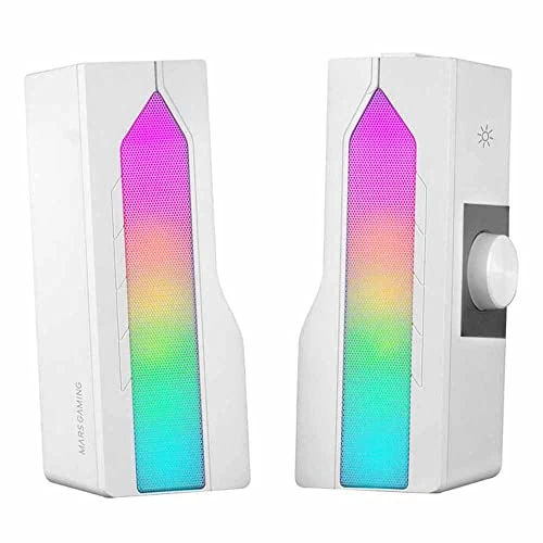 Limited-time offer: Mars Gaming MSDUOW, Soundbar + 2.0 Gaming Speakers, RGB Mesh, Bluetooth 5.0 and Jack, DSP Sound 15W, White from 25.04 GBP to 25.04 GBP (save 0%)