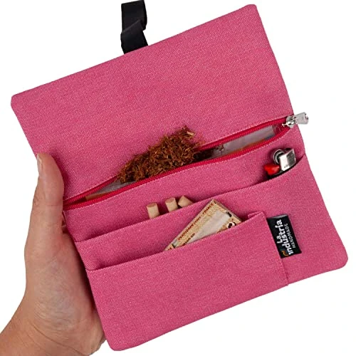 Offerta a tempo: Portatabacco Idrorepellente Uomo e Donna - Astuccio Porta Tabacco, Cartine, Filtri e Accendino, Fatto a Mano (Fragola) - 20% da 14.99 € a 11.99 €
