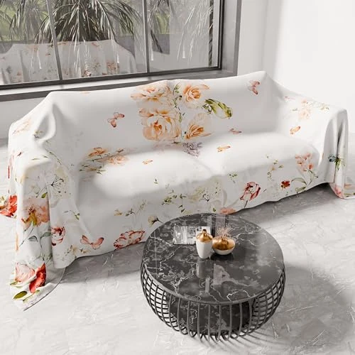 Offre limitée : PETTI Artigiani Italiani - Drap de Protection en Microfibre Multi-Usage Anti-Taches 180x270 cm, Housse de Canapé, Couvre Lit, Couverture de Canape, Floral 06, 100% Made in Italy de 32.90 € à 32.90 € (0.00% de remise)
