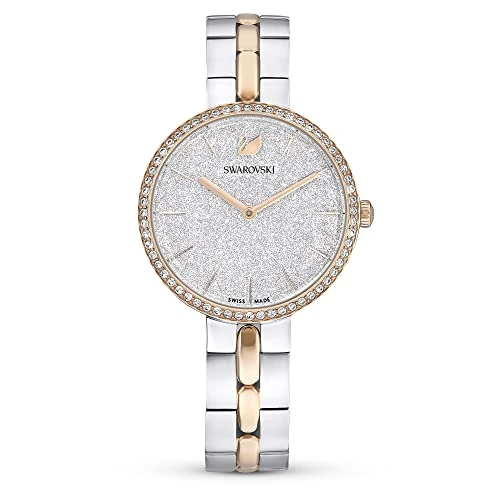 Swarovski Reloj Cosmopolitan, Fabricado en Suiza, Brazalete de metal, Blanco, Combinación de acabados metálicos