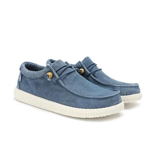 Offerta a tempo: WALK IN PITAS | WP150 WALLABI Washed | Mocassini Uomo | Scarpe da Barca | Sportive Uomo | Sneakers Casual | Scarpa da Vela | Calzatura Senza Lacci | Scarpe Walkinpitas | Blu 41 - 0.00% da 59.90 € a 59.90 €