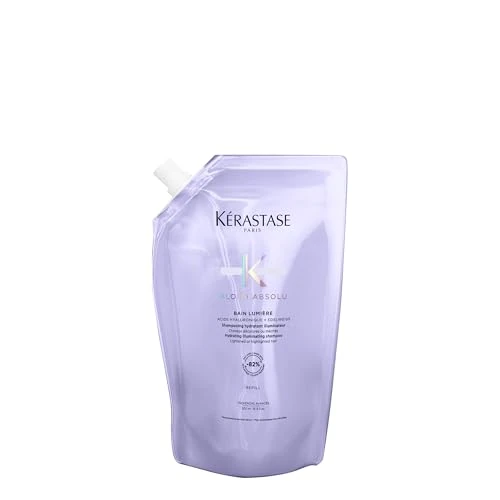 Kérastase Blond Absolu Bain Lumière, Feuchtigkeitsspendendes Shampoo für natürlich blondes, blondiertes und gesträhntes Haar, Nachfüllpackung, 500 ml