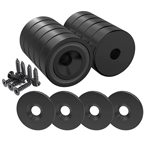 Limited-time offer: Magnetpro 12 Pieces Magnet 25 LB Force 20 x 7 mm with Countersunk Hole and Steel Capsule, Black Pot Magnets with Screws and 12 Steel Counterparts from 13.99 £ to 13.99 £ (save 0.00%)