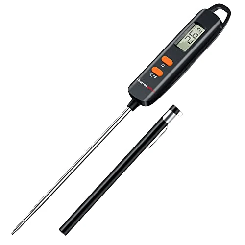 Offerta a tempo: ThermoPro Termometro Cucina Termometri per Alimenti Lettura Istantanea con Funzione di Blocco Termometro Carne con Sonda Lunga per Liquidi Latte Barbecue Olio Frittura Vino Dolci Cibo - 0.00% da 9.99 € a 9.99 €