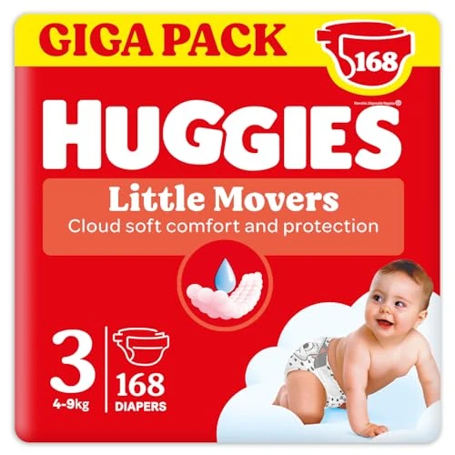 Huggies Ultra Comfort Gigapack, Size 3 (4-9kg), Pack of 168 Diapers