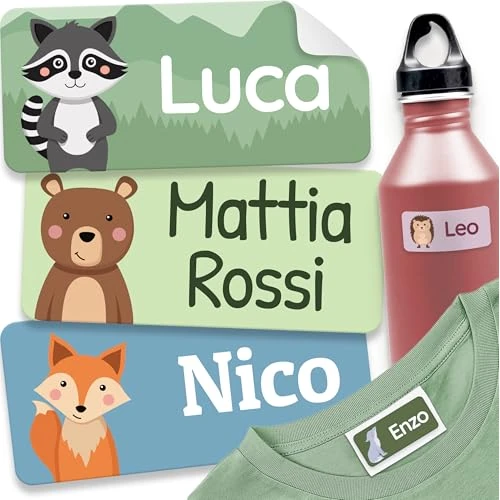Limited-time offer: 60 Stick on Name Labels for Clothes Kids - Personalised Name Tags for Clothes, School and Nursery - Waterproof and No-Iron Name Stickers for Kids from 8.99 £ to 8.99 £ (save 0.00%)