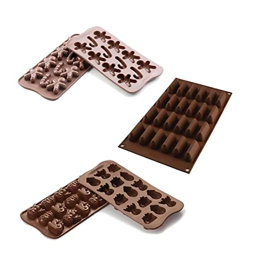 Oferta limitada: silikomart - SET CHOCO WINTER, MR GINGER, CHOCO GIANDUIA - MOLDES DE SILICONA EASY CHOC de 18.06 EUR a 18.06 EUR (ahorro 0%)