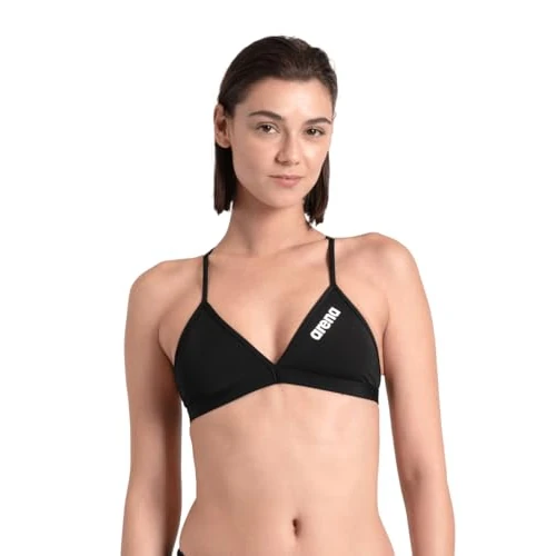 Offerta a tempo: ARENA Performance Team Solid Top Bikini da Donna Sportivo per Piscina, Costume da Bagno ad Asciugatura Rapida, Tessuto Maxfit Eco Resistente al Cloro, Protezione UV, Tessuto Frontale Foderato - 29% da 21.00 € a 14.95 €