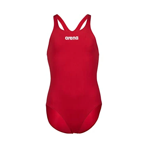 ARENA Solid Swim PRO Team Costume Intero Bambina, Costume da Bagno ad Asciugatura Rapida, Costume da Bagno Sportivo in Tessuto MaxLife Eco con Massima Resistenza al Cloro e Protezione UV UPF 50+