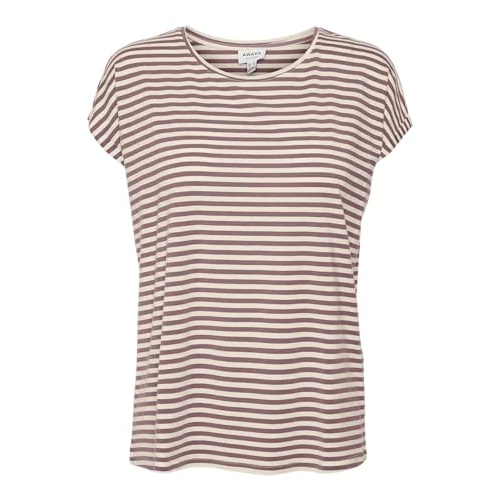 Offerta a tempo: Vero Moda VMAVA Plain SS Top Stripe GA Jrs Noos Shirt, Nostalgia Rose/Stripes:Pristine, S, Rosa/Strisce: Cristine, S - 47% da 19.99 € a 10.69 €
