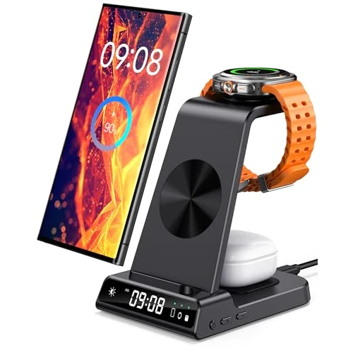 Offre limitée : Chargeur Induction pour Samsung, Station de Charge 3 en 1 pour Samsung S25 Ultra/S25/S24 Ultra/S23/Z Flip 7/Z Flod 6, Chargeur sans Fil pour Galaxy Watch 8/8 Classic/Ultra/7/6/5, Galaxy Buds 3/3 Pro de 49.99 € à 38.69 € (23% de remise)
