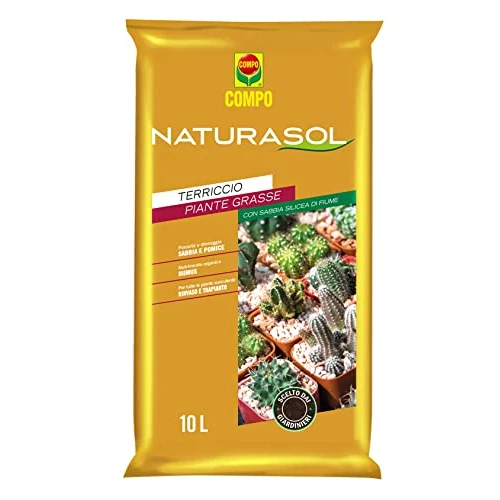 Offerta a tempo: COMPO Naturasol Cactacee, Terriccio per Piante Grasse, Con Sabbia Silicea e Pomice, Sacco 10 L - 0.00% da 5.65 € a 5.65 €
