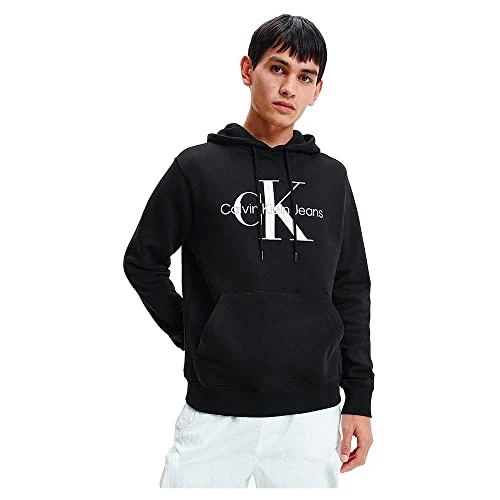 Limitiertes Angebot: Calvin Klein Herren Hoodie Core Monologo mit Kapuze, Schwarz (Ck Black), L von 99.90 EUR auf 72.99 EUR (Spare 27%)