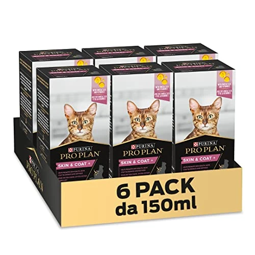 Offerta a tempo: PURINA PRO PLAN Skin and Coat + Supplement liquido per Gatti Adulti con Omega 3 & 6 e Vitamina E 6 Confezioni da 150ml - 10% da 89.04 € a 79.90 €