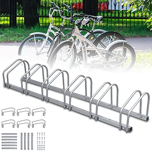 Oferta limitowana: Randaco Stojak rowerowy na 5 rowerów, szerokość opon 35-55 mm, stojak wielozadaniowy, stojak na rower, stojak podłogowy, montaż na ścianie, oszczędność miejsca, ocynkowany z 184.95 zł na 184.95 zł (oszczędź 0.00%)