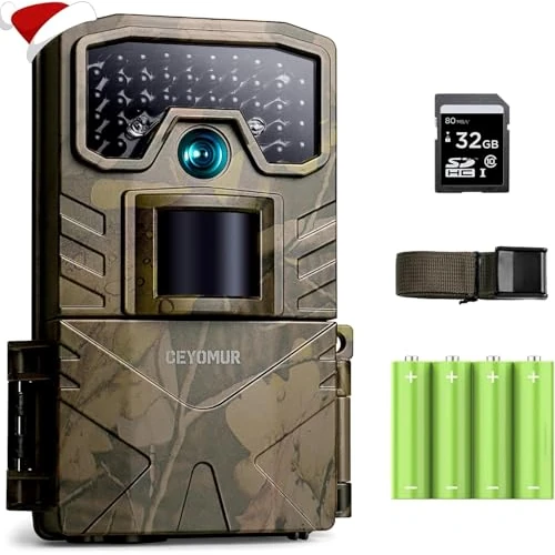 CEYOMUR 20MP 1080P Wildlife Camera met 32GB SD-kaart en 4xAA batterijen